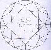Fig 112 Fine Cracks in the shape of a cloud under the table and crown facets 