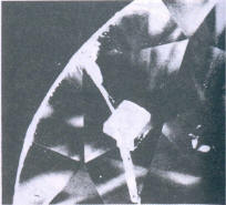 Diamond octahedron showing tension cracks