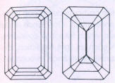 Emerald cut, rectangular 
