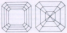 Emerald cut, square