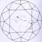 Fig 112 Fine Cracks in the shape of a cloud under the table and crown facets Fig 112 Fine Cracks in the shape of a cloud under the table and crown facets
