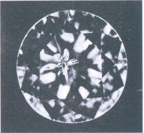 Fig 136 Dark crystal inclusion surrounded by tension cracks Fig 136 Dark crystal inclusion surrounded by tension cracks