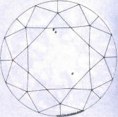 Fig 58 Three pinpoint crystals under the table, cracklike fringes