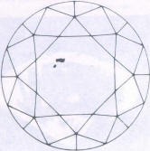 Fig 83 Two small light crystal inclusions under the table Fig 83 Two small light crystal inclusions under the table