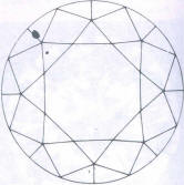 Fig 84 Smaller and larger light crystal mclusions under crown facets Fig 84 Smaller and larger light crystal mclusions under crown facets