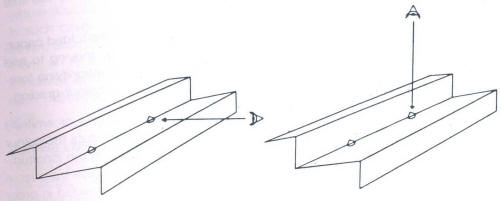 Position of brilliant in folded paper for colour-grading 
