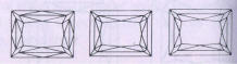 Rectangular Princess Cut crown
