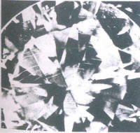Several twinning lines in the crown (20 x)