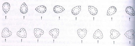 Fancy cuts should be observed in several directions 